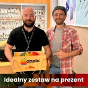 Kręgle fińskie kolorowe skrzynka, przekazanie jako prezent w salonie iOpen w Nowym Sączu