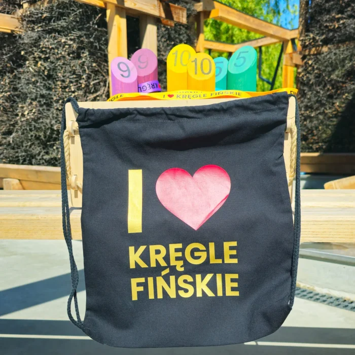 Kręgle fińskie kolorowe skrzynka